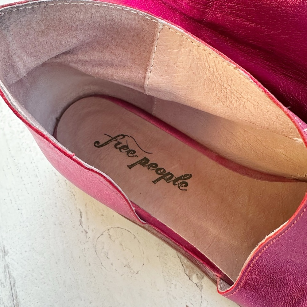 Free People Metallic Pink Leather D'Orsay Flats - Picture 16 of 16